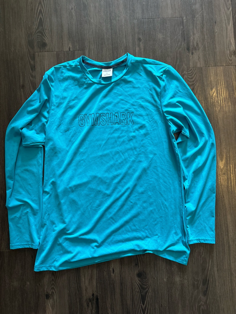 Gymshark Men's Long Sleeve Tee in Bright Teal